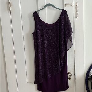 Night Way Collections Asymmetrical Purple Dress